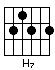 Аккорд х на гитаре. H7 Аккорд. Аккорд н7 на гитаре. Аккорд h7 на гитаре. Аккорд аш 7 на гитаре.